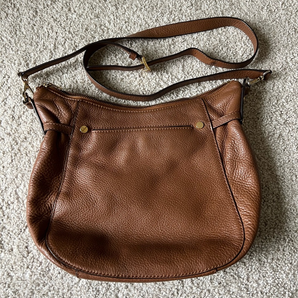 Michael Kors Brown Leather Crossbody Bag
